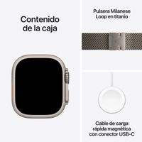 Miniatura 9 de Apple Watch Ultra 3 GPS + Cellular 49mm Natural Titanium Case with Natural Titanium Milanese Loop - Small
