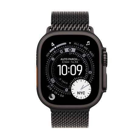Apple Watch Ultra 3 GPS + Cellular 49mm Black Titanium Case with Black Titanium Milanese Loop - Large - Imagen 3 de 10 Apple Watch Ultra 3 GPS + Cellular 49mm Black Titanium Case with Black Titanium Milanese Loop - Large - Imagen 3 de 10