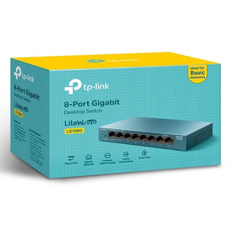 LITEWAVE SWITCH DE ESCRITORIO 8-PUERTOS 8 PUERTOS GIGABIT RJ4 IN - Imagen 5 de 5 LITEWAVE SWITCH DE ESCRITORIO 8-PUERTOS 8 PUERTOS GIGABIT RJ4 IN - Imagen 5 de 5