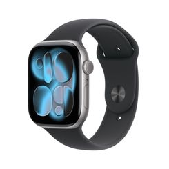 Apple Watch Series 11 GPS 46mm Space Grey Aluminium Case with Black Sport Band - S/M