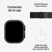 Miniatura 9 de Apple Watch Ultra 3 GPS + Cellular 49mm Black Titanium Case with Black Titanium Milanese Loop - Medium