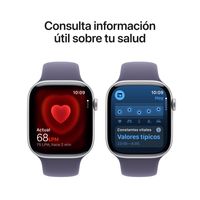 Miniatura 6 de Apple Watch Series 11 GPS + Cellular 46mm Silver Aluminium Case with Purple Fog Sport Band - S/M