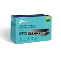 Miniatura 4 de 6-PORT 10/100 MBPS DESKTOP SWITCH WITH 4-PORT POE+ IN