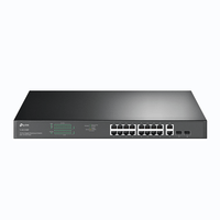 Miniatura 1 de SWITCH SEMIGESTIONABLE TP-LINK SG1218MP 16P GIGA POE/POE+ +2P GIGA NO POE ALIMENTACION POE 192W RACK