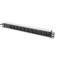 Miniatura 2 de 1U Aluminum PDU  19  10x IEC C13  10A  2500W  250VAC 50/60Hz  overl-prot.,1xC14
