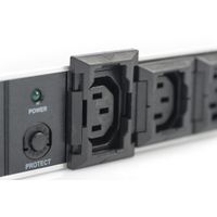 Miniatura 4 de 1U Aluminum PDU  19  10x IEC C13  10A  2500W  250VAC 50/60Hz  overl-prot.,1xC14
