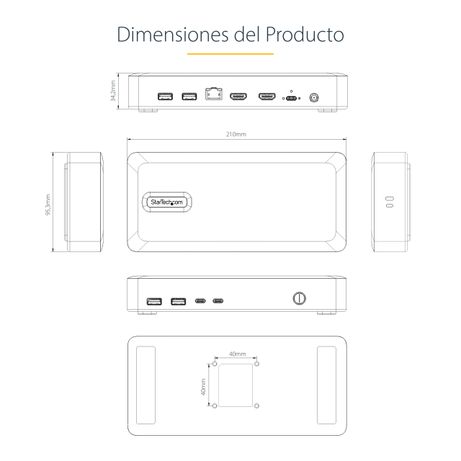 Docking Station USB4 - HDMI Doble de 4K 60Hz - 6x USB - PD - Imagen 20 de 21 Docking Station USB4 - HDMI Doble de 4K 60Hz - 6x USB - PD - Imagen 20 de 21