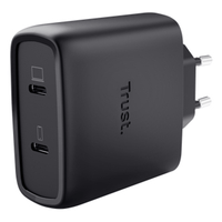 Miniatura 1 de CARGADOR USB GAN TRUST MAXO 65W 2xUSB-C INCLUYE CABLE USB-C 2m COLOR NEGRO
