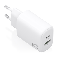 Miniatura 1 de CARGADOR AISENS GAN 30W 1XUSB-C PD3.0 QC4.0 1XUSB-A QC3.0 BLANCO