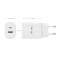 Miniatura 5 de CARGADOR AISENS GAN 30W 1XUSB-C PD3.0 QC4.0 1XUSB-A QC3.0 BLANCO