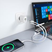 Miniatura 6 de CARGADOR AISENS GAN 30W 1XUSB-C PD3.0 QC4.0 1XUSB-A QC3.0 BLANCO