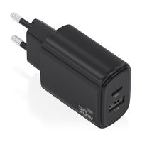 Miniatura 2 de CARGADOR AISENS GAN 30W 1XUSB-C PD3.0 QC4.0 1XUSB-A QC3.0 NEGRO