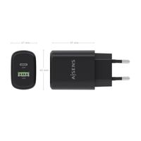 Miniatura 5 de CARGADOR AISENS GAN 30W 1XUSB-C PD3.0 QC4.0 1XUSB-A QC3.0 NEGRO