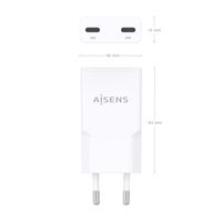 Miniatura 5 de CARGADOR AISENS GAN ULTRA DELGADO 30W 2XUSB-C PD3.0 QC4.0 BLANCO