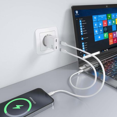 CARGADOR AISENS GAN ULTRA DELGADO 30W 2XUSB-C PD3.0 QC4.0 BLANCO - Imagen 7 de 7 CARGADOR AISENS GAN ULTRA DELGADO 30W 2XUSB-C PD3.0 QC4.0 BLANCO - Imagen 7 de 7