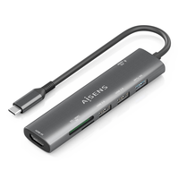 Miniatura 1 de AISENS USB C Dock 7 en 1  USB C A  1x HDMI  2x USB A USB2 0  1x USB A USB3 0  1x USB C PD 100W  1x SD  1x MicroSD  Gris  15cm