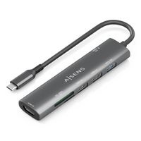 Miniatura 2 de AISENS USB C Dock 7 en 1  USB C A  1x HDMI  2x USB A USB2 0  1x USB A USB3 0  1x USB C PD 100W  1x SD  1x MicroSD  Gris  15cm