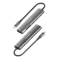 Miniatura 4 de AISENS USB C Dock 7 en 1  USB C A  1x HDMI  2x USB A USB2 0  1x USB A USB3 0  1x USB C PD 100W  1x SD  1x MicroSD  Gris  15cm