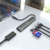 Miniatura 7 de AISENS USB C Dock 7 en 1  USB C A  1x HDMI  2x USB A USB2 0  1x USB A USB3 0  1x USB C PD 100W  1x SD  1x MicroSD  Gris  15cm
