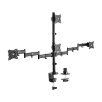 Miniatura 1 de AISENS Soporte de Mesa Eco Giratorio e Inclinable para 4 Monitores 8kg  4 Pivotes  2 Brazos  de 13  27   Negro