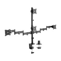 Miniatura 2 de AISENS Soporte de Mesa Eco Giratorio e Inclinable para 4 Monitores 8kg  4 Pivotes  2 Brazos  de 13  27   Negro
