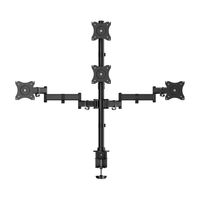 Miniatura 3 de AISENS Soporte de Mesa Eco Giratorio e Inclinable para 4 Monitores 8kg  4 Pivotes  2 Brazos  de 13  27   Negro