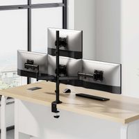 Miniatura 6 de AISENS Soporte de Mesa Eco Giratorio e Inclinable para 4 Monitores 8kg  4 Pivotes  2 Brazos  de 13  27   Negro