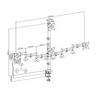 Miniatura 8 de AISENS Soporte de Mesa Eco Giratorio e Inclinable para 4 Monitores 8kg  4 Pivotes  2 Brazos  de 13  27   Negro