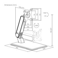 Miniatura 8 de AISENS Soporte de Mesa Pro Contrapeso Inclinable Para Monitor POS 8kg de 17  32   Negro