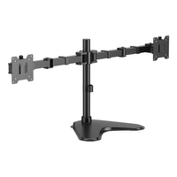 Miniatura 1 de AISENS Soporte de Mesa Con Peana Eco Giratorio e Inclinable para Monitor TV 20kg  3 Pivotes  2 Brazos  de 17  35   Negro