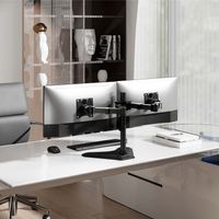 Miniatura 6 de AISENS Soporte de Mesa Con Peana Eco Giratorio e Inclinable para Monitor TV 20kg  3 Pivotes  2 Brazos  de 17  35   Negro