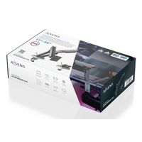 Miniatura 7 de AISENS DT38TSRRGB 349 soporte para monitor 96 5 cm  38   Escritorio Negro  Blanco