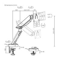 Miniatura 8 de AISENS DT49TSRRGB 347 soporte para monitor 124 5 cm  49   Escritorio Negro  Gris