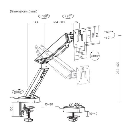AISENS DT49TSRRGB 347 soporte para monitor 124 5 cm 49 Escritorio Negro Gris - Imagen 8 de 8 AISENS DT49TSRRGB 347 soporte para monitor 124 5 cm 49 Escritorio Negro Gris - Imagen 8 de 8