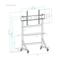 Miniatura 8 de TOOQ SOPORTE SUELO RUEDAS "OPTIMUS" 60-105"