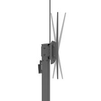 Miniatura 4 de AISENS Soporte De Suelo Eco Con Ruedas Y Manivela  Bandeja Para DVD Y Soporte De Camara Para Monitor TV 120kg De 60  100   Negro