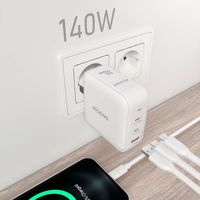 Miniatura 5 de ASCH-140W3P030-W ? CARGADOR GAN 140W  2XUSB-C PD3.1 QC4.0  1XUSB-A    QC3.0  BLANCO PARA GALAXY BOOK6 ULTRA
