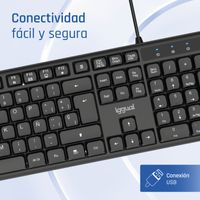 Miniatura 6 de iggual Teclado USB estándar CK-SILENT-105T negro