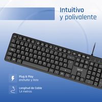 Miniatura 8 de iggual Teclado USB estándar CK-SILENT-105T negro