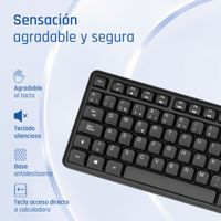 Miniatura 9 de iggual Teclado USB estándar CK-SILENT-105T negro
