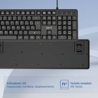 Miniatura 10 de iggual Teclado USB estándar CK-SILENT-105T negro