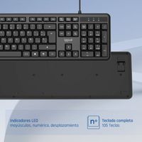 Miniatura 7 de iggual Teclado USB estándar CK-OFFICE-105T negro