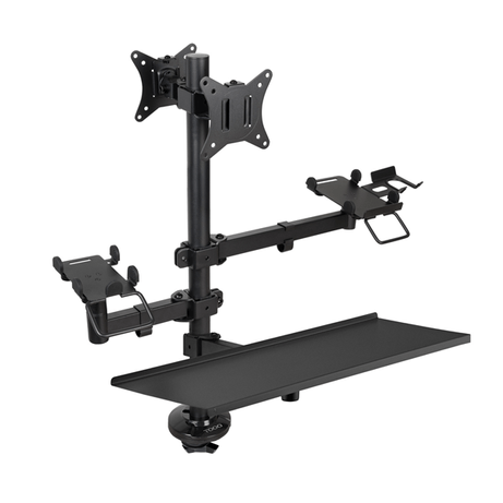 SOPORTE DE MESA TOOQ TQPM000 TPV IMPRESORA 2 PANTALLAS 17-32" TERMINAL LECTOR BANDEJA TECLADO NEGRO - Imagen 1 de 6 SOPORTE DE MESA TOOQ TQPM000 TPV IMPRESORA 2 PANTALLAS 17-32" TERMINAL LECTOR BANDEJA TECLADO NEGRO - Imagen 1 de 6