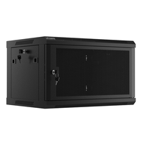 Miniatura 1 de ARMARIO LANBERG MURAL RACK 19" 6U 600X450 FLAT PACK NEGRO PUERTA MALLA