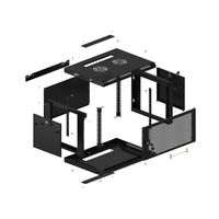 Miniatura 7 de ARMARIO LANBERG MURAL RACK 19" 6U 600X450 FLAT PACK NEGRO PUERTA MALLA