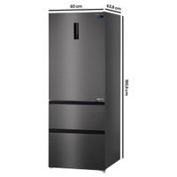 Miniatura 8 de FRIGORIFICO COMBI INFINITON FRD-401T91DEV NOFROST E ALTO 190,9 CM ANCHO 60 CM. INOX