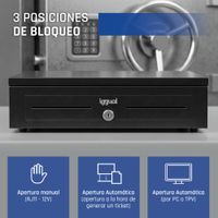 Miniatura 12 de iggual Cajón portamonedas IRON-HD 41cm 5+8 negro