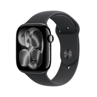 Miniatura 1 de Apple Watch Series 11 GPS 46mm Jet Black Aluminium Case with Black Sport Band - S/M