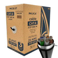 Miniatura 1 de Phasak Bobina de cable de red FTP Cat 6 exterior CCA AWG23 305 m     PHR 670