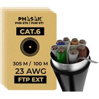 Miniatura 5 de Phasak Bobina de cable de red FTP Cat 6 exterior CCA AWG23 305 m     PHR 670